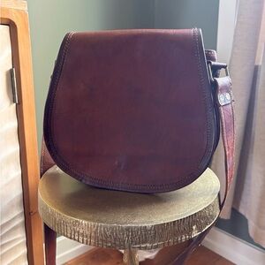 Very Classic Pascado Cross-Body Saddle Bag (Dark Brown)